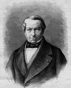 Portrét barona Jamese de Rothschilda (1792-1868), německého bankéře. Rytina v „“ Le Monde Illustré““ č. 298 z 27. prosince 1862. od French School