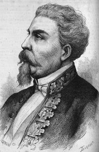 Portrét Benedetta Cairoliho (1825-1889), italského státníka. Rytina v „“ Le Monde Illustré““ č. 1132 ze 7. prosince 1878. od French School