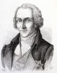 Portrét Benjamina de Rumforda, amerického fyzika (1753 - 1814) - v „“ Album of Science; věhlasní vědci; Velké objevy “”” 1896. od French School