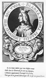 Portrét Blanche de Castille (1185-1252), 1643 od French School