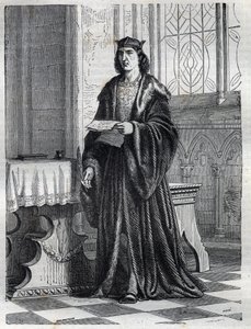 Portrét kardinála Pietra Carafy nebo Caraffy nebo Jana Petra Caraffy budoucího papeže Pavla IV. (Paolo IV 1476-1559) Rytina do „“Historie papežů (...) Zločiny královny, krále a císařů v průběhu staletí“ od Maurice Lachatre od French School