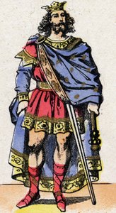 Portrét Cariberta, krále Franků (561-567). od French School