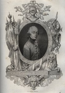 Portrét Karla-Louise Rakouského-Tešína (Karel Ludvík Rakouský Těšín) (1771-1847) (Arcivévoda Karl von Osterreich) Rakouský arcivévoda, vévoda těšínský - arcivévoda Karel, vévoda těšínský - z "" Nová národní encyklopedie "" od Maurice La Charesta od French School