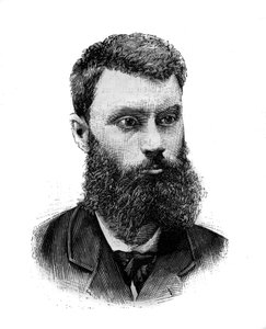 Portrét Charlese Camille Pelletana (1846-1915), francouzského politika, novináře a spisovatele. Gravírování v „“The Illustrated World“, 2. ledna od French School