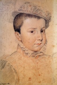 Portrét dítěte Karla IX. (1550-1574). Anonymní kresba francouzské školy od French School