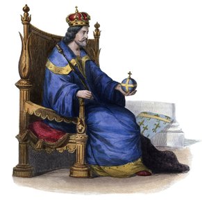 Portrét Karla I. Neapolského (Karel z Anjou) (1227-1285), sicilského krále. od French School