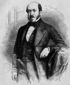 Portrét Charlese de Morny (1811-1866), francouzského politika, prezidenta Corps Legislatif za Druhého císařství. Rytina v „“ Le Monde Illustré““ č. 33 z 28. listopadu 1857. od French School