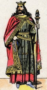 Portrét Childeberta II. (v. 570 - 596), krále Austrasie. od French School