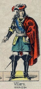 Portrét Claude Louis Hector de Villars (1653-1734), marechal z Francie. Obrázek Epinal z konce 19. století. od French School