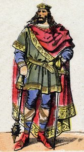Portrét Chlodvíka I. (v. 466 - 511), krále Franků. od French School