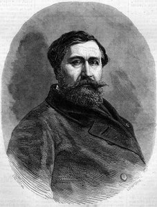 Portrét hraběte Alfreda Emiliena de Nieuwerkerke (1811-1892), francouzského sochaře a vysokého úředníka. Rytina v „“ Le Monde Illustré““ č. 212 ze 4. května 1861. od French School