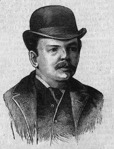 Portrét Dr. Leandera Starra Jamesona (1853-1917), britského premiéra Kapské kolonie v Jižní Africe (Transvaal). Rytina v „La gazette du dimanche““ z 16. ledna od French School