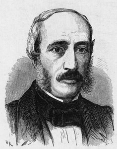 Portrét Edmonda Becquerela (1820 - 1891), francouzského fyzika - v „Album de la Science; věhlasní vědci; Grandesovy objevy “”” 1896. od French School