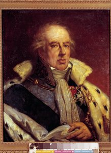 Portrét Francois - Alexandre - Frederic, vévoda de la Rochefoucauld Liancourt, ekonom (1747 - 1837) zastoupený v kostýmu Pair de France pod restaurováním (v s/t 0,72 X 0,57). Versailles. Hradní muzeum. od French School