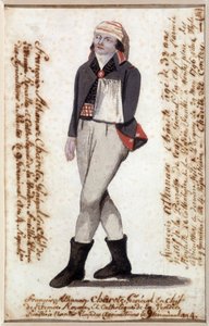 Portrét Francoise Athanase (Francois-Athanase) z Charette de la Contrie (1763-1796), paže v šátku, royalistický vůdce Vendee - Musee Dobree, Nantes od French School