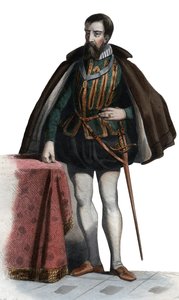 Portrét Francoise I. de Lorraine (1519-1563), vévody z Guise, vévody z Aumale, francouzského vojáka a politika. od French School