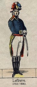 Portrét Francois Joseph Lefebvre (1755-1820) vévoda z Dantzig a císařství, dvojice Francie, poté baron a dvojice Francie Marechal z Říše. Obrázek Epinal z konce 19. století. od French School
