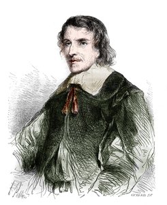 Portrét Francois de La Mothe Le Vayer (La-Mothe-Le-Vayer) (1585-1672), francouzský filozof. Rytina z roku 1858. od French School
