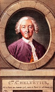 Portrét francouzského filozofa Clauda Adriena Helvetia (1715-1771), rytina. 1772 od French School