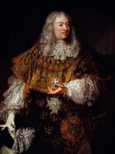 Portrét Gabriela de Rochechouarta (1600-1677) ve skvělém kostýmu jako rytíř Řádu svatého Ducha od French School