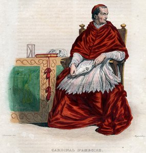 Portrét Georgese dAmboise (1460-1510), francouzského kardinála a ministra zahraničí. od French School