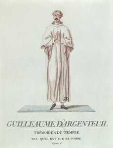 Portrét Guillauma dArgenteuila, pokladníka chrámu, jak je vyobrazen na jeho hrobce, 1786 (wc na papíře)