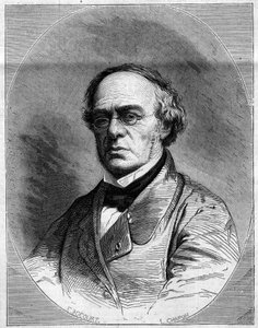 Portrét Halevy (Jacques Fromental Levy, dit) (1799-1862), francouzský skladatel. Rytina v „“ The Illustrated World““ č. 259 z 29. března od French School