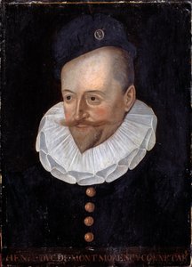 Portrét Henriho I. vévody z Montmorency, Connetable of France (1534-1614) Obraz francouzské školy 16. století. Ztlumit. 0,31 x 0,22 m. Versailles, zámky Versailles a Trianon od French School