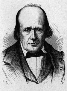 Portrét Henriho Milna - Edwardse (1800 - 1885), francouzského fyziologa - v „“ Album de la Science; věhlasní vědci; Velké objevy “”” 1896. od French School