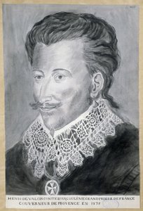 Portrét Henri de Valois, hrabě z Angouleme, velkopřevor Francie, guvernér Provence v roce 1579 od French School