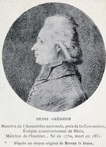 Portrét Henriho známého jako abbé Gregoire (1750-1831), francouzský duchovní a politik od French School