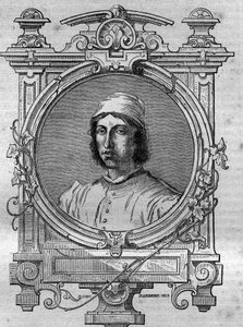Portrét Herimara, opata Saint Denis z Remeše (zemřel 1070). Rytina do „Historie papežů-králů-královen-a-císařů v průběhu staletí““ od Maurice Lachatre od French School