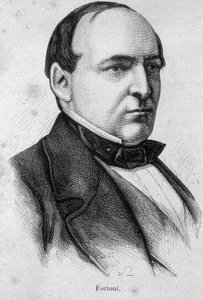 Portrét Hippolyta Fortoula, francouzského spisovatele a ministra (1811-1856) - v "" L