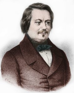 Portrét Honore de Balzac (1799-1850), francouzského romanopisce. od French School