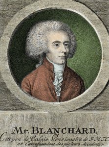 Portrét Jeana Pierra (Jean-Pierre) Blancharda (1753-1809), francouzského aeronauta. od French School