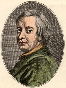 Portrét Johna Drydena, anglického básníka, (1631-1700). od French School