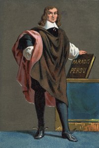 Portrét Johna Miltona, anglického básníka a esejisty (1608 - 1674) od French School