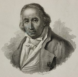 Portrét Josepha Marie Charlese, zvaného Jacquard (1752-1834), francouzského tkadlena a vynálezce žakárového stavu, rytina Guadagnini od French School