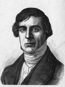 Portrét Julese Barthelemy Saint - Hilaire Saint Hilaire (Saint Hilaire) (1805 - 1895), francouzský učenec a politik - v „Album de la Science; věhlasní vědci; Velké objevy “”” 1896. od French School