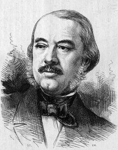 Portrét Leona Layi (1810-1872), francouzského dramatika. Rytina v „“ Le Monde Illustré““ č. 805 ze 14. září 1872. od French School