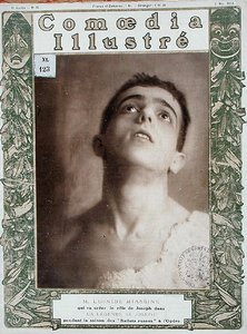 Portrét Leonida Massinea (1895-1979), ilustrace na obálce časopisu 