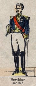Portrét Louis Alexandre (Louis-Alexandre) Berthier (1753-1815), princ z Neuchatel, Marechal z Francie - Obrázek Epinal z konce 19. století - Soukromá sbírka od French School
