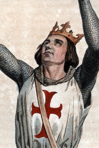 Portrét Ludvíka IX. Francouzského (Saint Louis) (1214-1270), francouzského krále. od French School