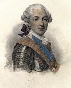 Portrét Ludvíka Jeana Marie de Bourbon, vévody z Penthievre (1725-1793), velkoadmirála a francouzského mecenáše, in "Portraits des Hommes Useful". od French School