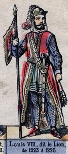 Portrét francouzského Ludvíka VIII známého jako Lev (1187-1226) (dynastie Kapetovců). Ilustrace z konce 19. století. od French School