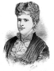 Portrét Marie Pia, královny Portugalska (1847-1911). Rytina v „“Le Monde Illustré“, 22. května 1886. od French School
