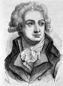 Portrét Marie Jean Herault de Sechelles (1759-1794), francouzské političky - v „L