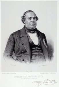 Portrét martinického politika Cyrille Charles Auguste Bissette (1795-1858), velkého zastánce zrušení otroctví ve Francii. Rytina z 19. století Chartres, Musee des Beaux Arts od French School