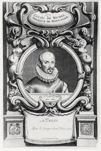 Portrét Michela de Montaigne od French School