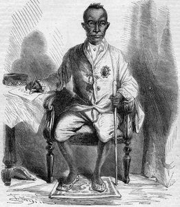 Portrét Mongkuta (Rama IV nebo Phrachomklao) (1804-1868), krále Siamu (dnes, Thajsko). Rytina v „“ Le Monde Illustré““ č. 222 ze dne 13. července 1861. od French School